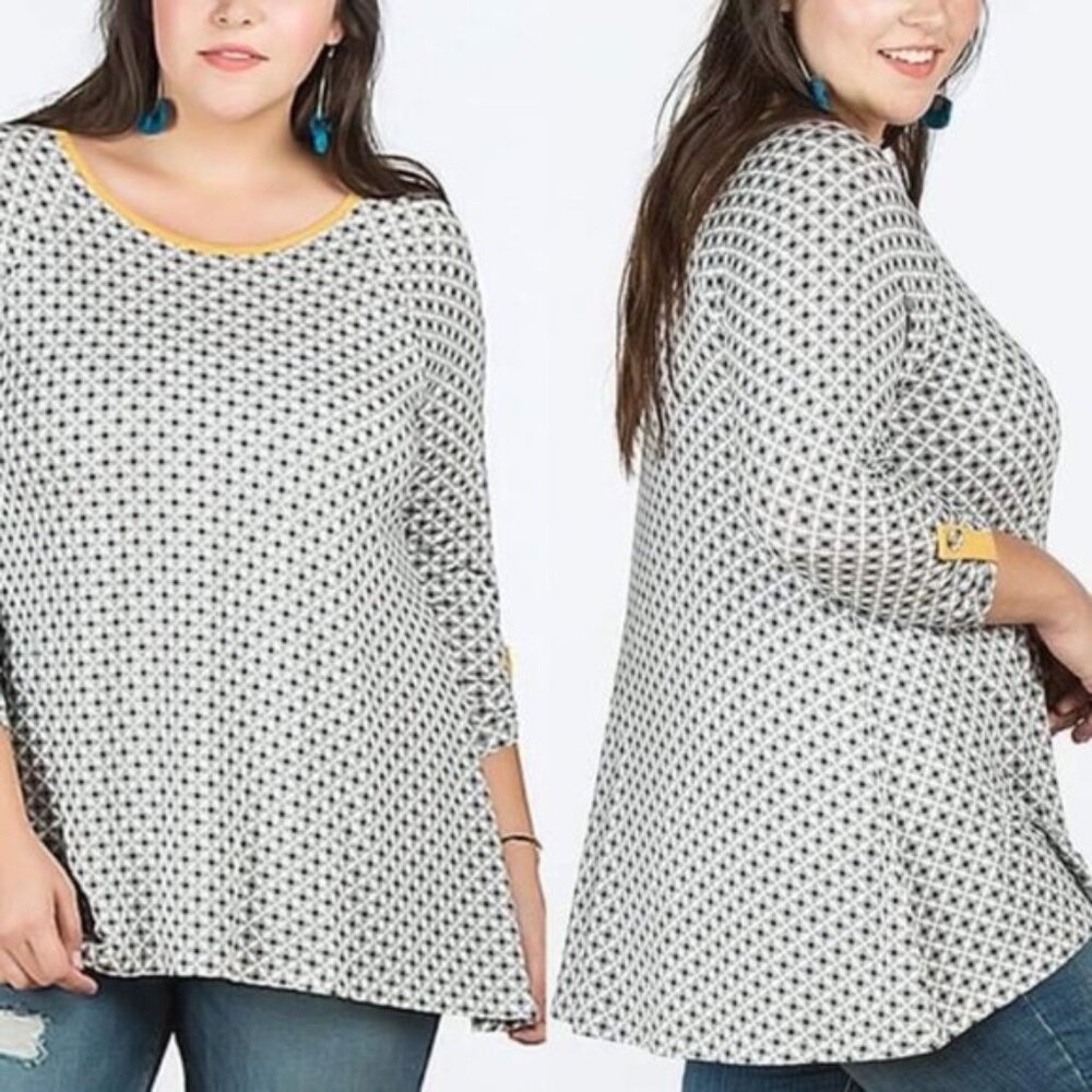 Matilda Jane | Gray & Maze Geometric Starstruck Tee | Size Small